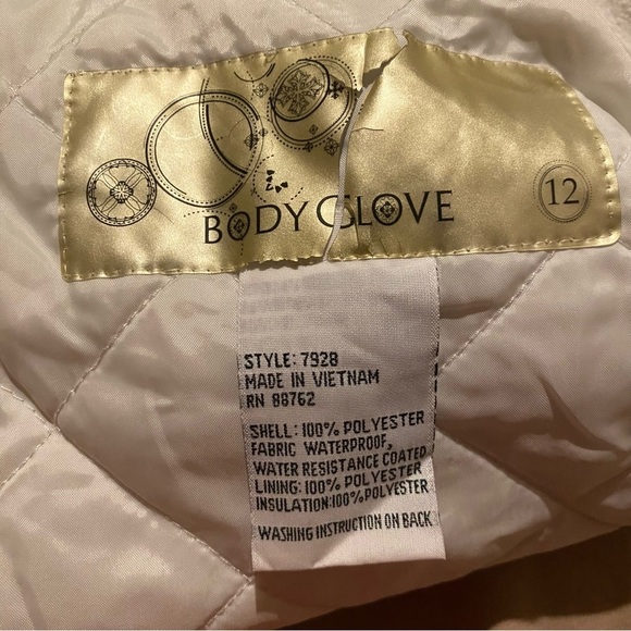 BODY GLOVE Girls Kids Pink Brown Plaid Belt Hoodie Ski Snowboard Jacket Size 12Y - Picture 8 of 12